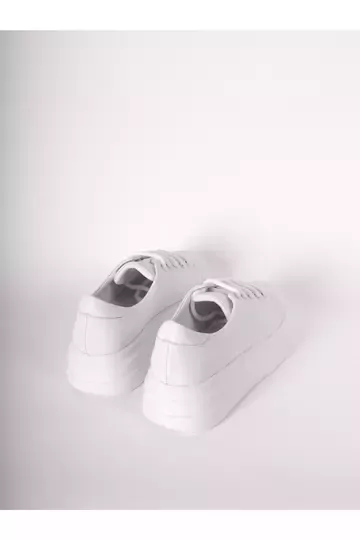 Kadın Deri Sneaker Vizon