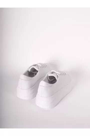 Kadın Deri Sneaker Vizon