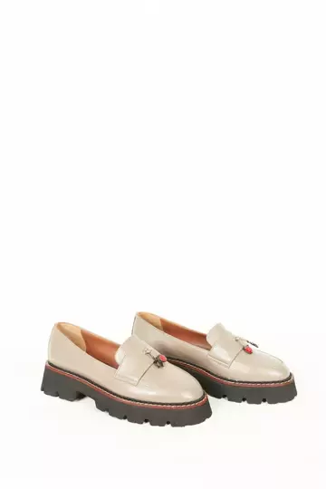 Kadın Vizon Loafer Aksesuar Detaylı