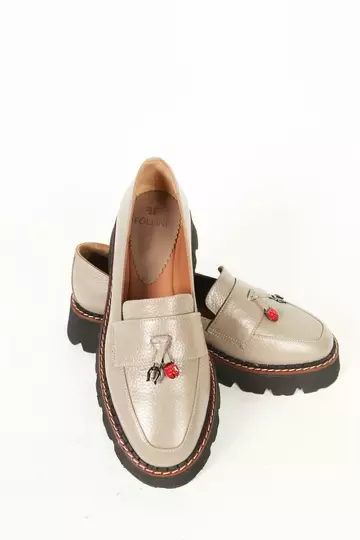 Kadın Vizon Loafer Aksesuar Detaylı