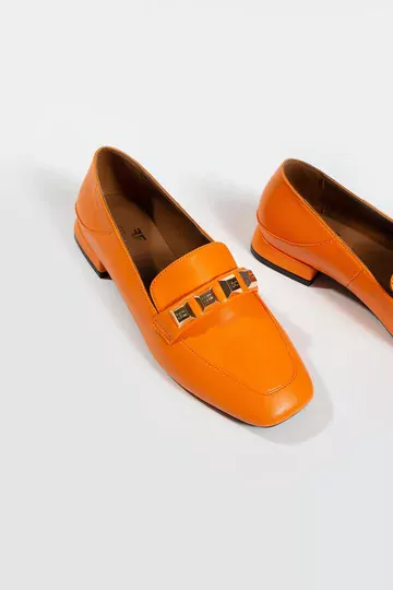 Kadın Deri Babet Aksesuar Detaylı