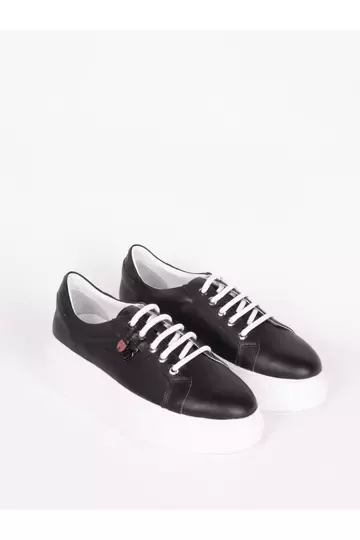 Kadın Hakiki Deri Aksesuar Detaylı Sneaker