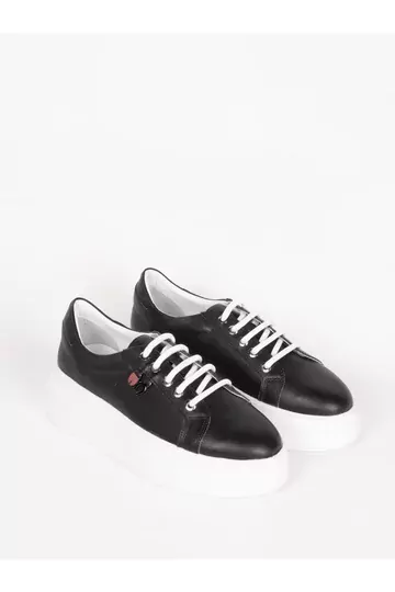 Kadın Hakiki Deri Aksesuar Detaylı Sneaker