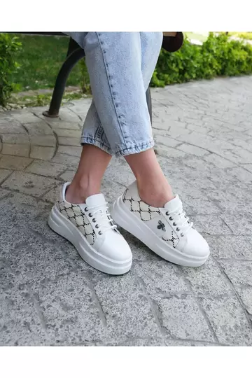 Kadın Hakiki Deri Aksesuar Detaylı Sneaker