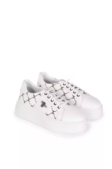 Kadın Hakiki Deri Aksesuar Detaylı Sneaker