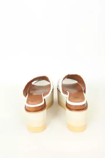 Kadın Deri Terlik Dolgu Topuk Vizon