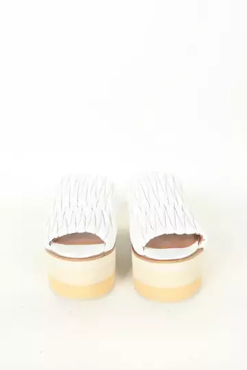 Kadın Deri Terlik Dolgu Topuk Vizon