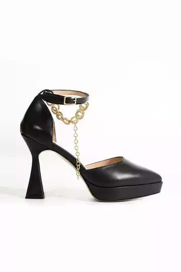 Kadın Platformlu Bilek Taş Detaylı Topuklu Ayakkabı