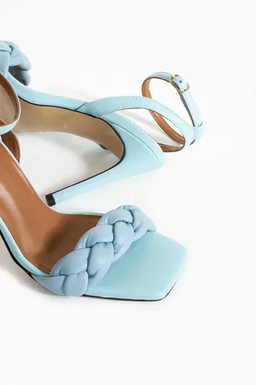 Kadın Deri Ayakkabı Aksesuar Detaylı Mavi