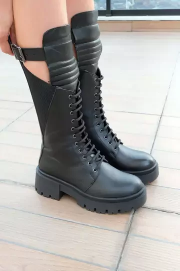 Kadın Siyah Hakiki Deri Çizme