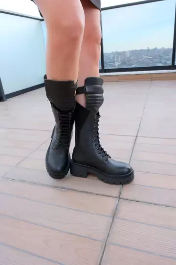 Kadın Siyah Hakiki Deri Çizme
