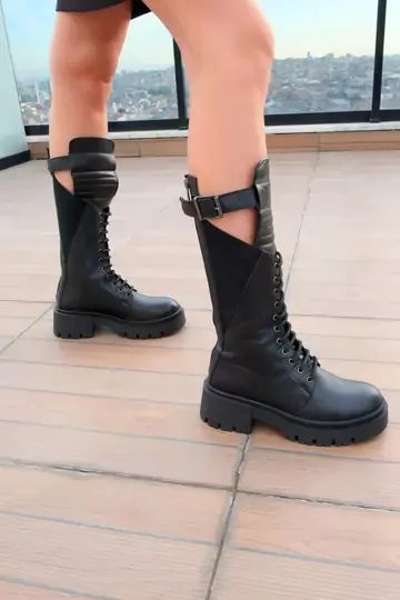Kadın Siyah Hakiki Deri Çizme
