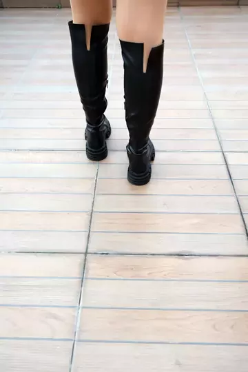 Kadın Deri Çizme Streç