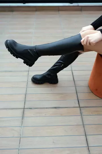 Kadın Deri Çizme Streç