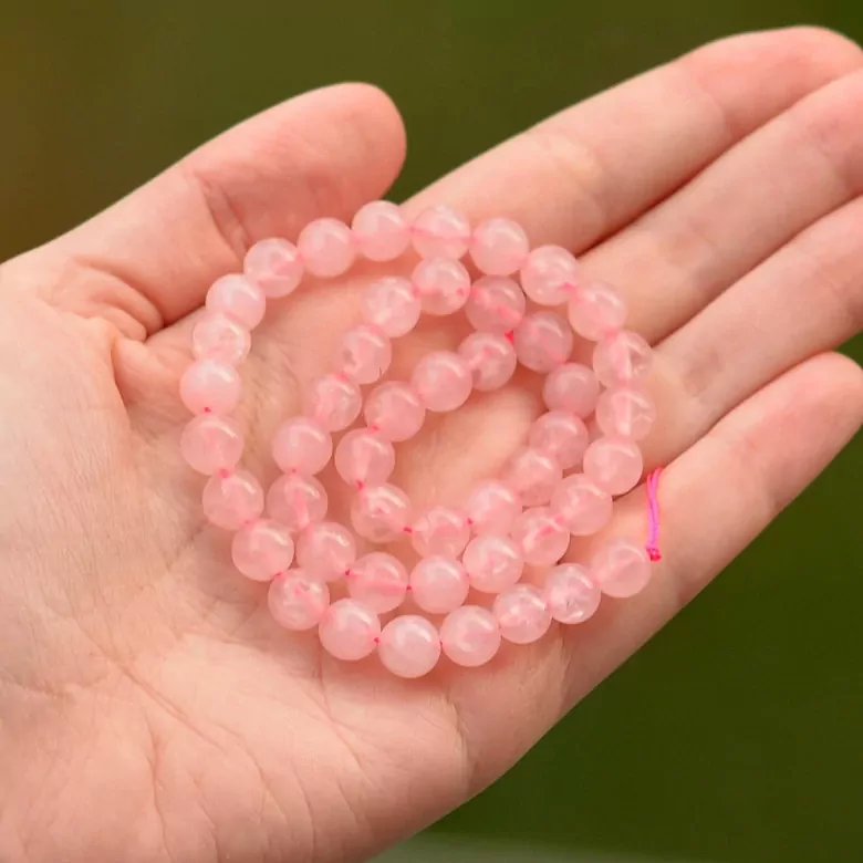 Pembe Kuvars 10 mm Dizi Taş