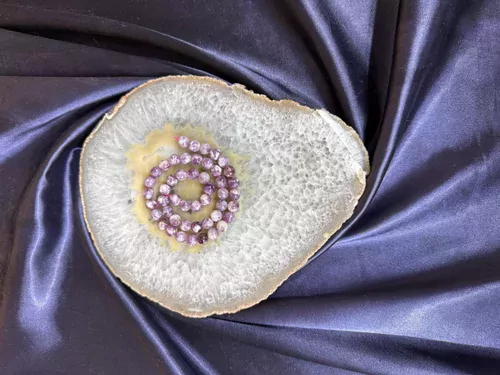 LEPİDOLİT 8 MM DİZİ TAŞ