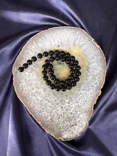 SİYAH TURMALİN 10 MM DİZİ TAŞ