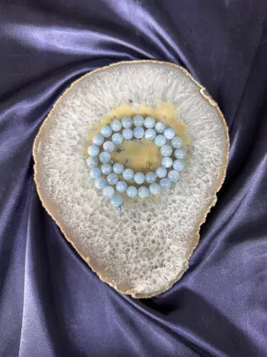 AQUAMARİN  10 MM DİZİ TAŞ