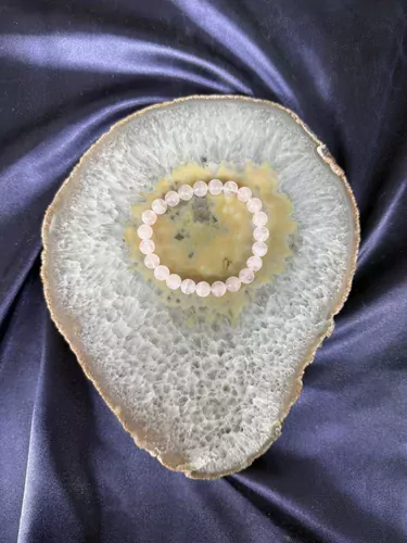 PEMBE KUVARS 8 MM BİLEKLİK