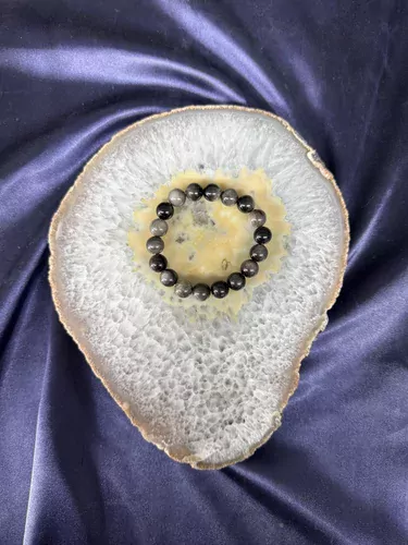 SİLVER SHİNE OBSİDYEN 10 MM BİLEKLİK