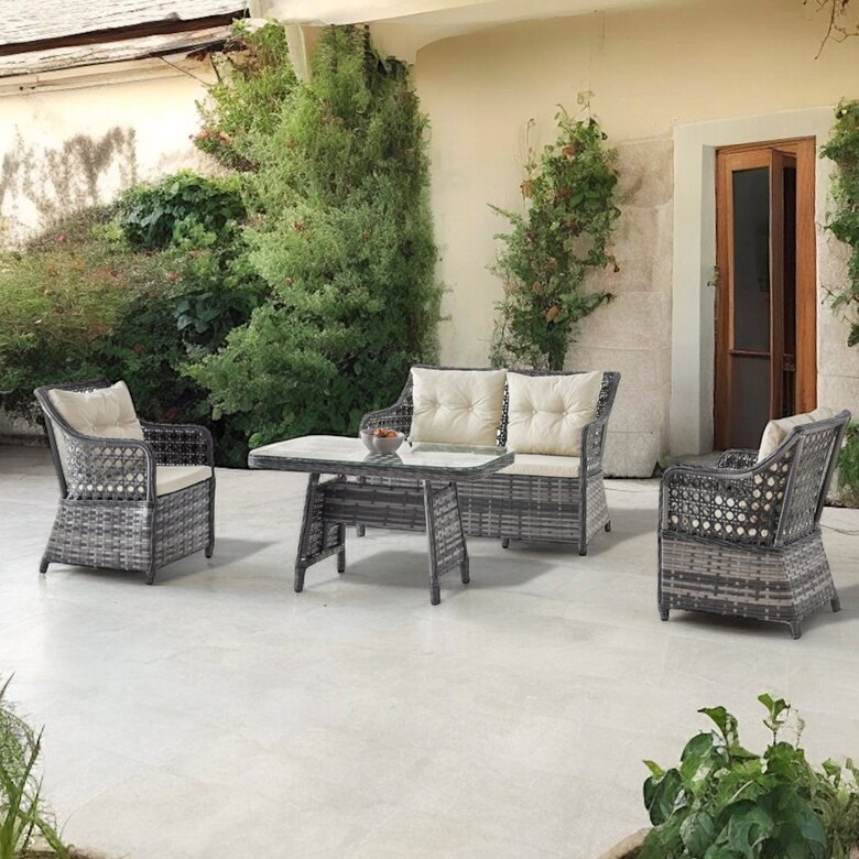 Floray Rattan Çay Takımı