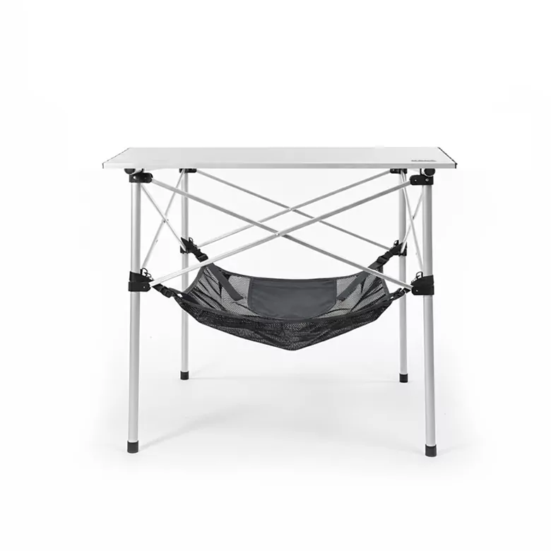 Masa Altı Saklama Filesi, Kamp Piknik Outdoor için Masa Altı Kamp Malzemeleri Eşya Depolama, Düzenleyici Organizer Kese Hurç File - M - 45x45 cm - Gri