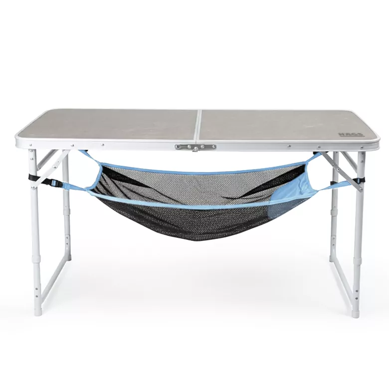 Masa Altı Saklama Filesi, Kamp Piknik Outdoor için Masa Altı Kamp Malzemeleri Eşya Depolama, Düzenleyici Organizer Kese Hurç File - XL - 80x40 cm - Mavi