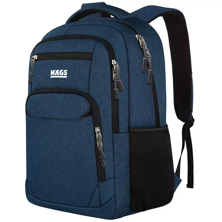 Haegs Laptop Sırt Çantası, Multi Cepli İş Seyahat Çantası, Dizüstü Bilgisayar Sırt Çantası, Suya Dayanıklı, Kolej Bilgisayar Çantası, Kadınlar ve Erkekler İçin Çok Bölmeli Organizer Çanta - Koyu Mavi