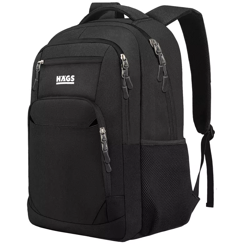 Haegs Laptop Sırt Çantası, Multi Cepli İş Seyahat Çantası, Dizüstü Bilgisayar Sırt Çantası, Suya Dayanıklı, Kolej Bilgisayar Çantası, Kadınlar ve Erkekler İçin Çok Bölmeli Organizer Çanta - Siyah