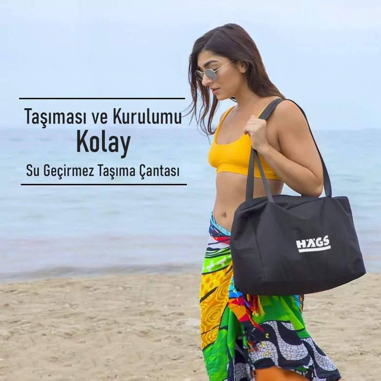 Haegs Plaj Gölgelik Tente Deniz Çadırı, Sahil Plaj Gölgeliği Kanopy, UPF50 Güneş Koruma, Açık Hava Deniz Şemsiyesi Tente Gölgelik Aile Kampı Balık Piknik için Gölgelik, 250x250cm Açık Mavi