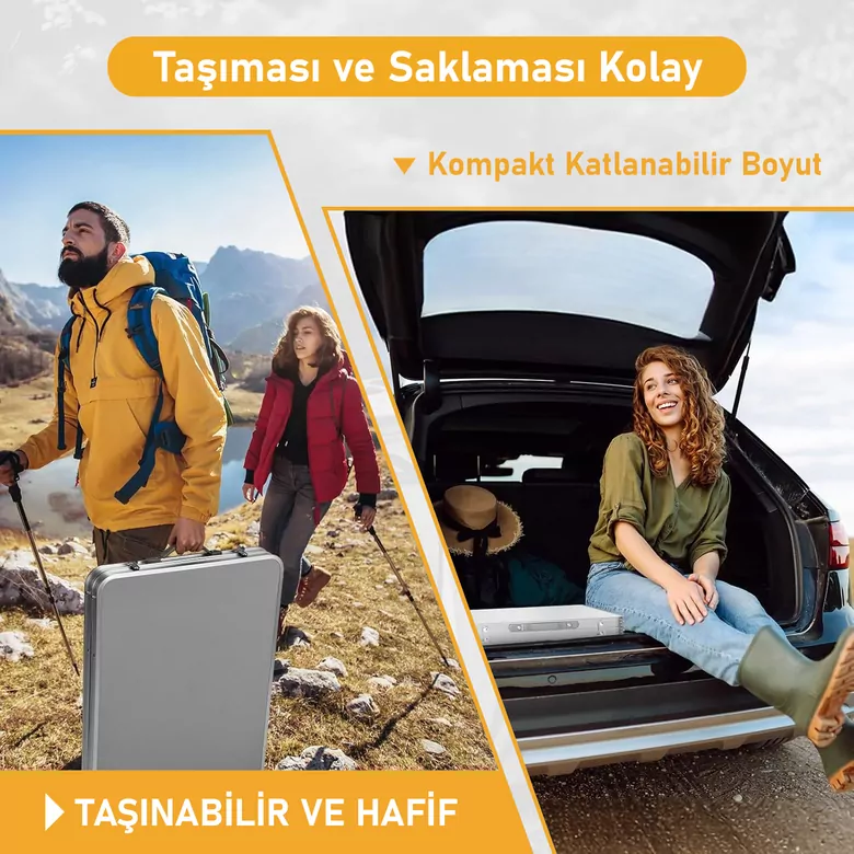 Haegs Saklama Dolaplı Kamp Masası, Outdoor Kamp Mutfağı, Kamp Dolabı, Katlanabilir Kamp Piknik Masası, Seyahat Mutfağı, Mutfak Dolabı, Depolama bölmeli, Dış Mekan Mutfağı 90x50cm Naturel Meşe