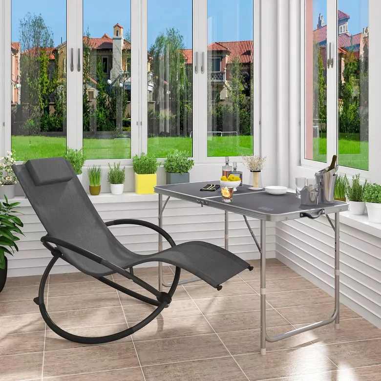 Haegs Portatif Kamp Masası, 3 Yükseklik Ayarlı, Katlanır Piknik Masası, Kolay Taşınabilir Alüminyum Masa - 120x60 - Hareli Ceviz