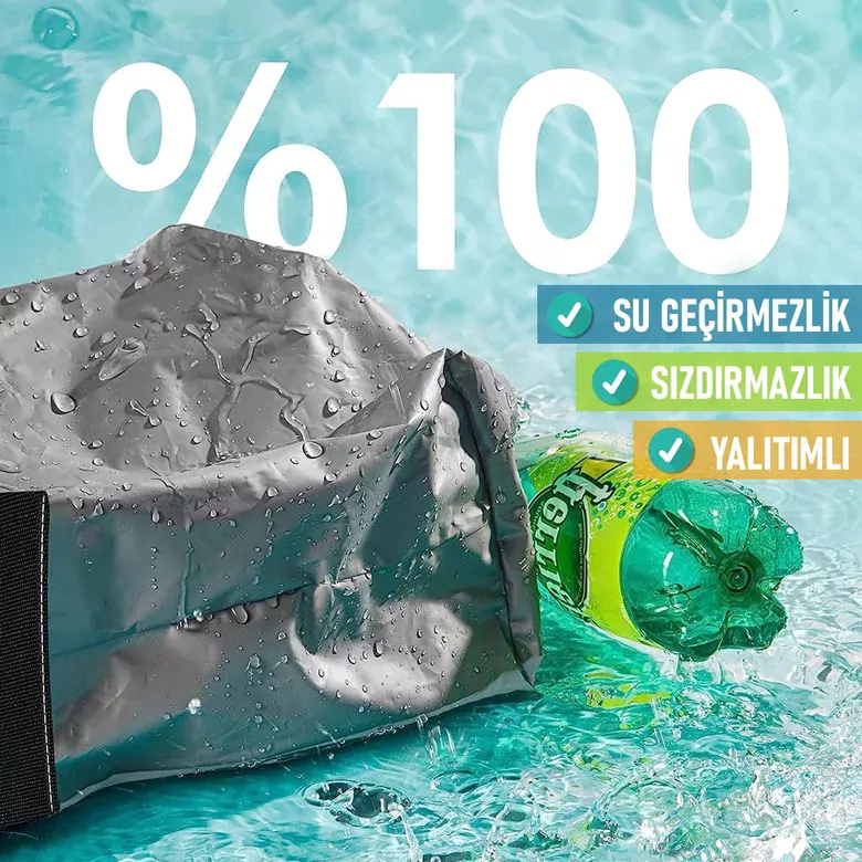 HAEGS Araç içi Çöp Çantası, Araba Çöp Kovası - Oto Çöp Kutusu Kapaklı ve Saklama Cepli %100 Sızdırmaz Organizer Çanta, Su Geçirmez Oto Çöp Kutusu, Çok Amaçlı Araç içi Düzenleyici Çanta, 8 Lt - Siyah