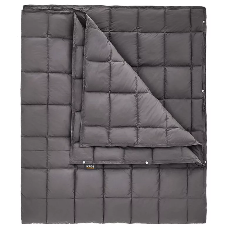 Haegs Kamp Battaniyesi - Dış Mekan Hafif Kompakt Seyahat Yorganı Kamp Yürüyüş Outdoor Şal, Battaniye 200-150 cm Gri