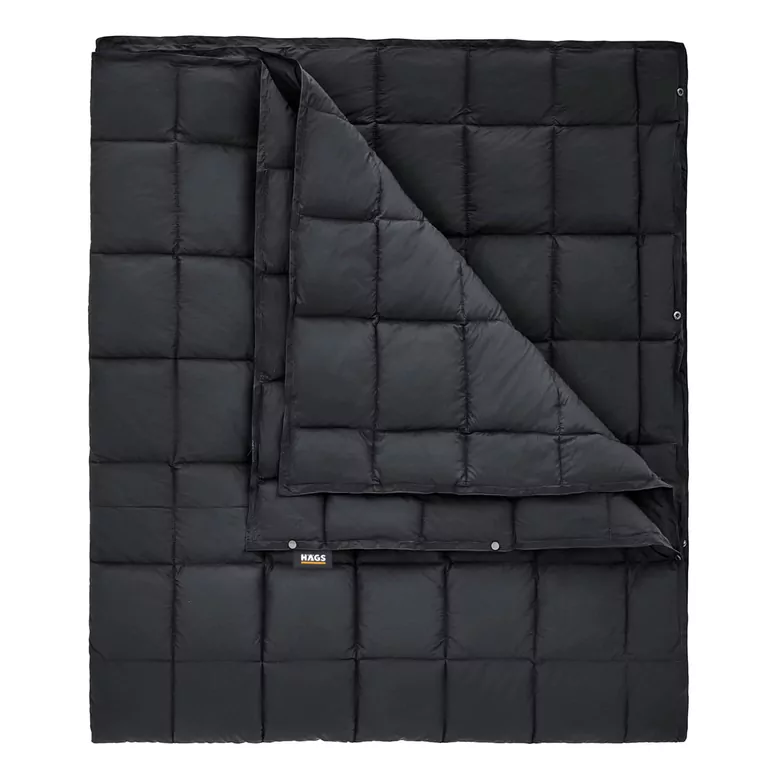 Haegs Kamp Battaniyesi - Dış Mekan Hafif Kompakt Seyahat Yorganı Kamp Yürüyüş Outdoor Şal, Battaniye 175-135 cm Siyah