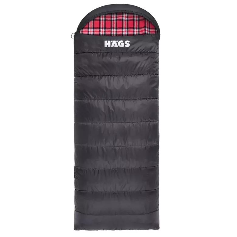 Haegs Uyku Tulumu, Flanel, Battaniye, Kamp Uyku Tulumu, Outdoor Dış Mekan, 3 - 4 Mevsim, Yazlık Uyku Tulumu - Kış Uyku Tulumu, Ultra Hafif, Sıcak ve Kompakt - Flanel -Siyah