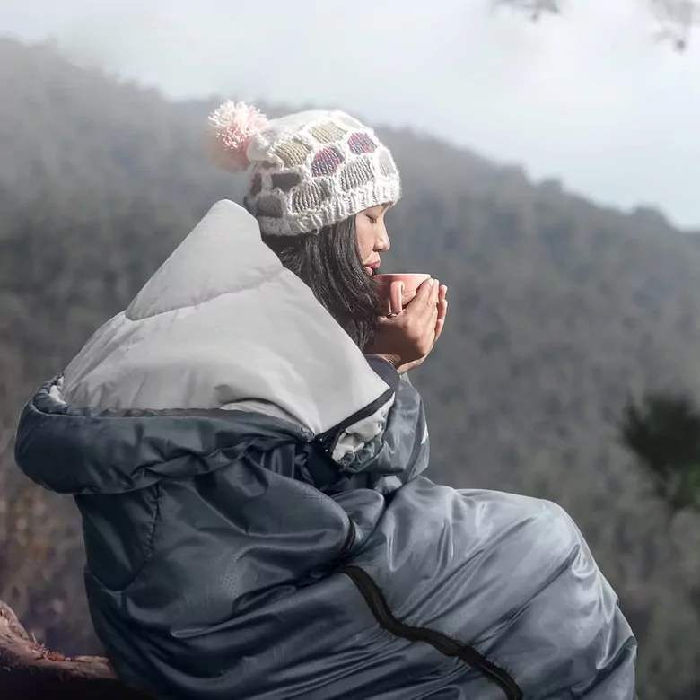 Haegs Uyku Tulumu, Battaniye, Kamp Uyku Tulumu, Outdoor Dış Mekan Çadır Karavan, 3 - 4 Mevsim, Yazlık Uyku Tulumu - Kış Uyku Tulumu, Ultra Hafif, Sıcak ve Kompakt - Antrasit