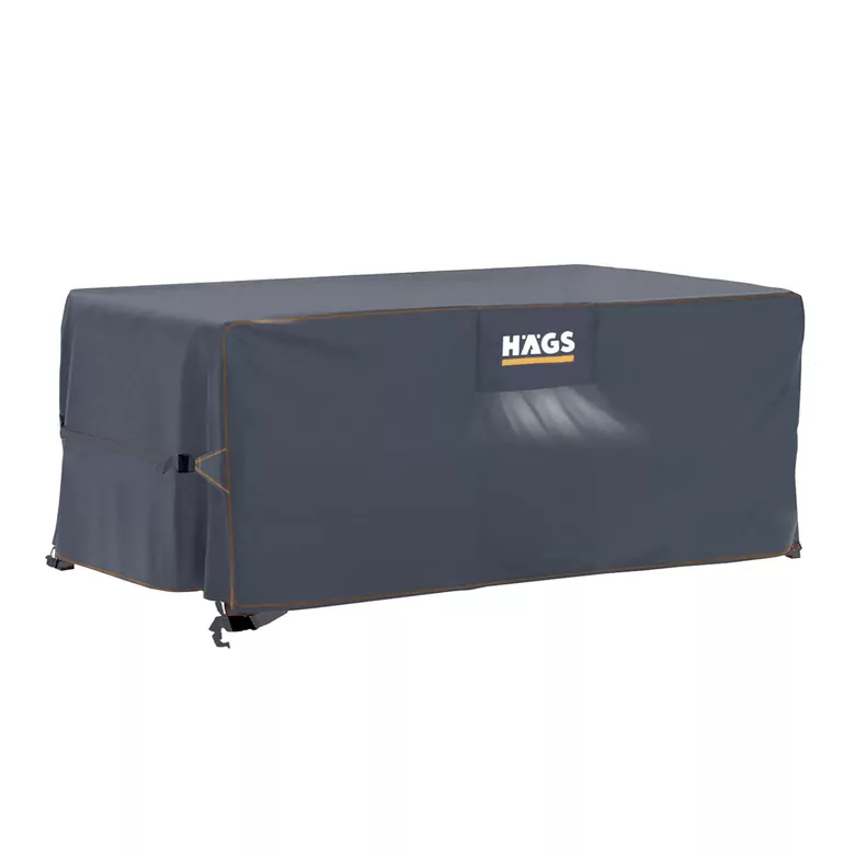Haegs Bahçe Mobilyası Örtüsü, 180-120-74cm, Ağır Hizmet Oxford Kumaş, Su Geçirmez, Dış Mekan Veranda Masa Örtüsü, Havalandırmalı Masa ve Sandalye Koruma Kılıfı - Gri
