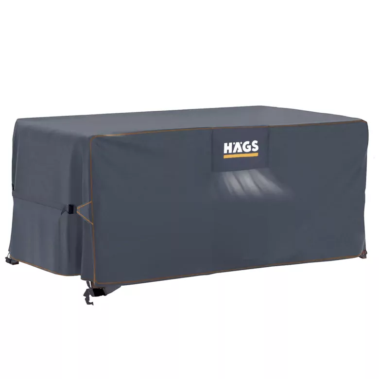 Haegs Bahçe Mobilyası Örtüsü, 250-210-90cm, Ağır Hizmet Oxford Kumaş, Su Geçirmez, Dış Mekan Veranda Masa Örtüsü, Havalandırmalı Masa ve Sandalye Koruma Kılıfı Gri