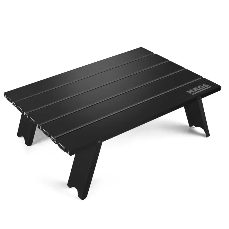 Haegs Portatif Küçük Masa Alüminyum Ultra hafif Katlanır Mini Masa - Plaj, Piknik, Kamp, Balıkçı, Outdoor Küçük Sehpa Masa - Siyah