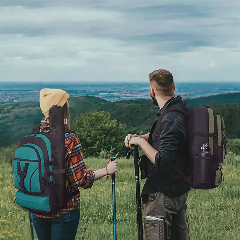 HAEGS Ultralight Katlanır Kamp Masası, Piknik, BBQ, Balıkçılık, Avcılık, Plaj, Hiking için Taşınabilir Kompakt Roll Up Outdoor Kamp Masası  Medium - Mavi
