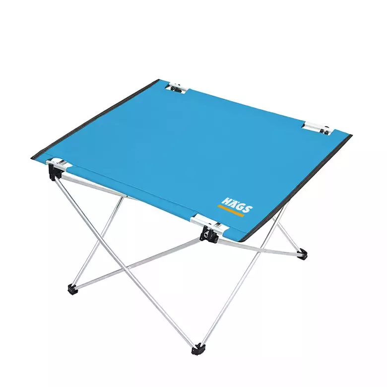 HAEGS Ultralight Katlanır Kamp Masası, Piknik, BBQ, Balıkçılık, Avcılık, Plaj, Hiking için Taşınabilir Kompakt Roll Up Outdoor Kamp Masası Small - Mavi