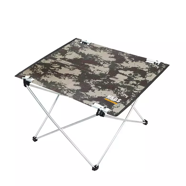 HAEGS Ultralight Katlanır Kamp Masası, Piknik, BBQ, Balıkçılık, Avcılık, Plaj, Hiking için Taşınabilir Kompakt Roll Up Outdoor Kamp Masası Small - Kamuflaj
