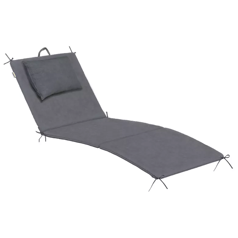 Haegs Şezlong Minderi, Havuz Plaj Outdoor Kamp için Katlanır Sünger Minder, Dış Mekan Süet Kumaş Kılıf, Dış Mekan Mobilyaları İçin Veranda Yedek Minderi ? 22 Dens - 180x55x4 cm - Gri