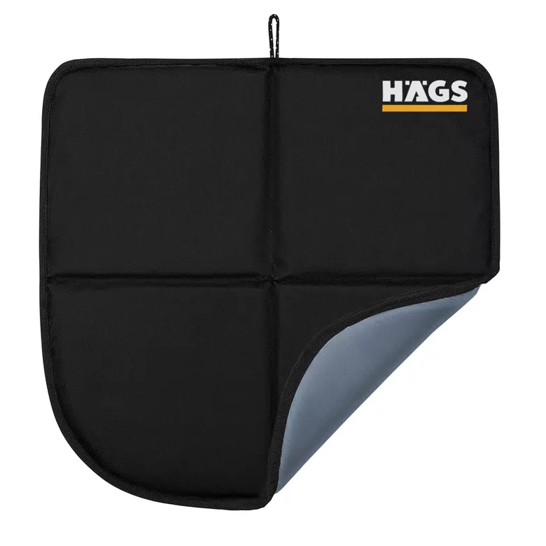 Haegs Outdoor Oturma Minderi, Kamp Matı, Yürüyüş, Stadyum ve Seyahat İçin Katlanabilir Su Geçirmez Oxford Kumaş Termal Oturma Minderi, Siyah