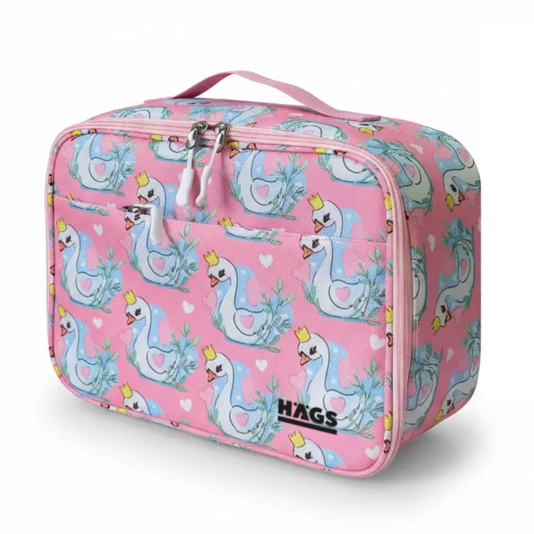 HAEGS Çocuk Beslenme Çantası, Kız Çocukları için Öğle Yemeği Kutusu - Termal Yalıtımlı Kız Çocuk Beslenme Çantası, Kreş ve Okul İçin Küçük Öğrenci Öğle Yemeği Kutusu - Swan
