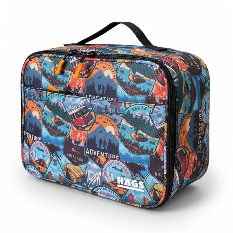 HAEGS Çocuk Beslenme Çantası, Erkek Çocukları için Öğle Yemeği Kutusu - Termal Yalıtımlı Erkek Çocuk Beslenme Çantası, Kreş ve Okul İçin Küçük Öğrenci Öğle Yemeği Kutusu - Adventure