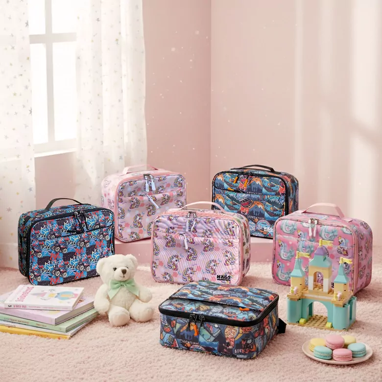 HAEGS Çocuk Beslenme Çantası, Erkek Çocukları için Öğle Yemeği Kutusu - Termal Yalıtımlı Erkek Çocuk Beslenme Çantası, Kreş ve Okul İçin Küçük Öğrenci Öğle Yemeği Kutusu - Adventure