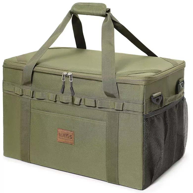 Haegs Araba Bagaj Organizer Çanta, Çok Amaçlı Termal Çanta, Araç içi Alet Eşya Düzenleyici, Kamp Malzemeleri, Piknik Çantası, Taktik, Yalıtımlı Soğutucu Yemek Taşıma Çantası, 45 Lt, Yeşil
