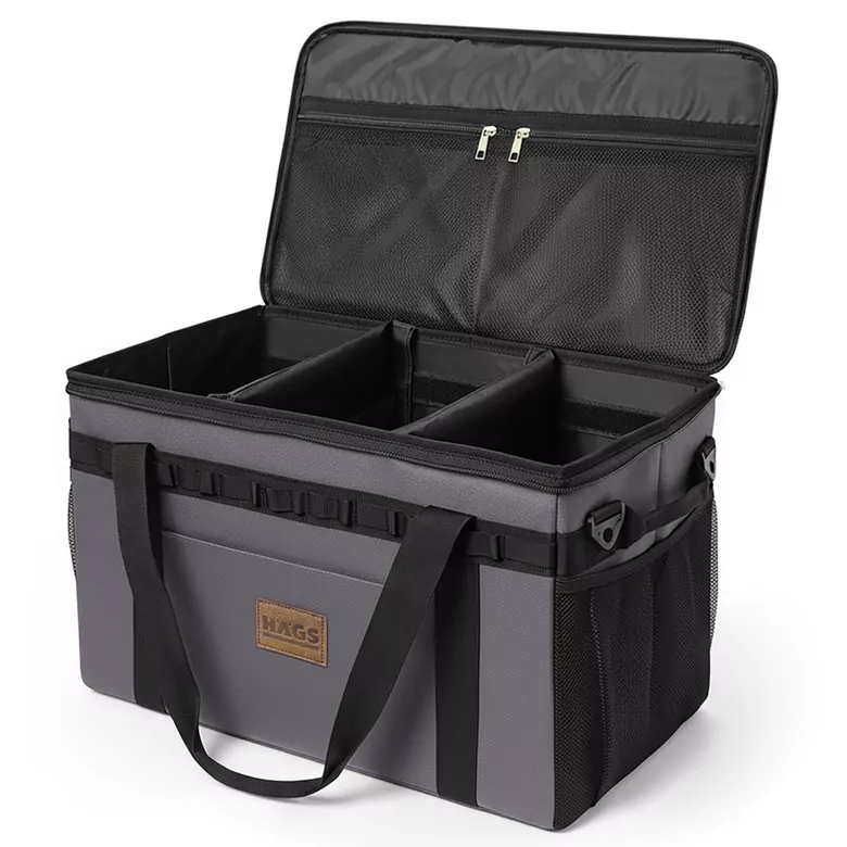Haegs Araba Bagaj Organizer Çanta, Çok Amaçlı Termal Çanta, Araç içi Alet Eşya Düzenleyici, Kamp Malzemeleri, Piknik Çantası, Taktik, Yalıtımlı Soğutucu Yemek Taşıma Çantası, 45 Lt, Gri